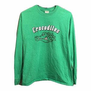 Green Long Sleeve Crocodiles Tee